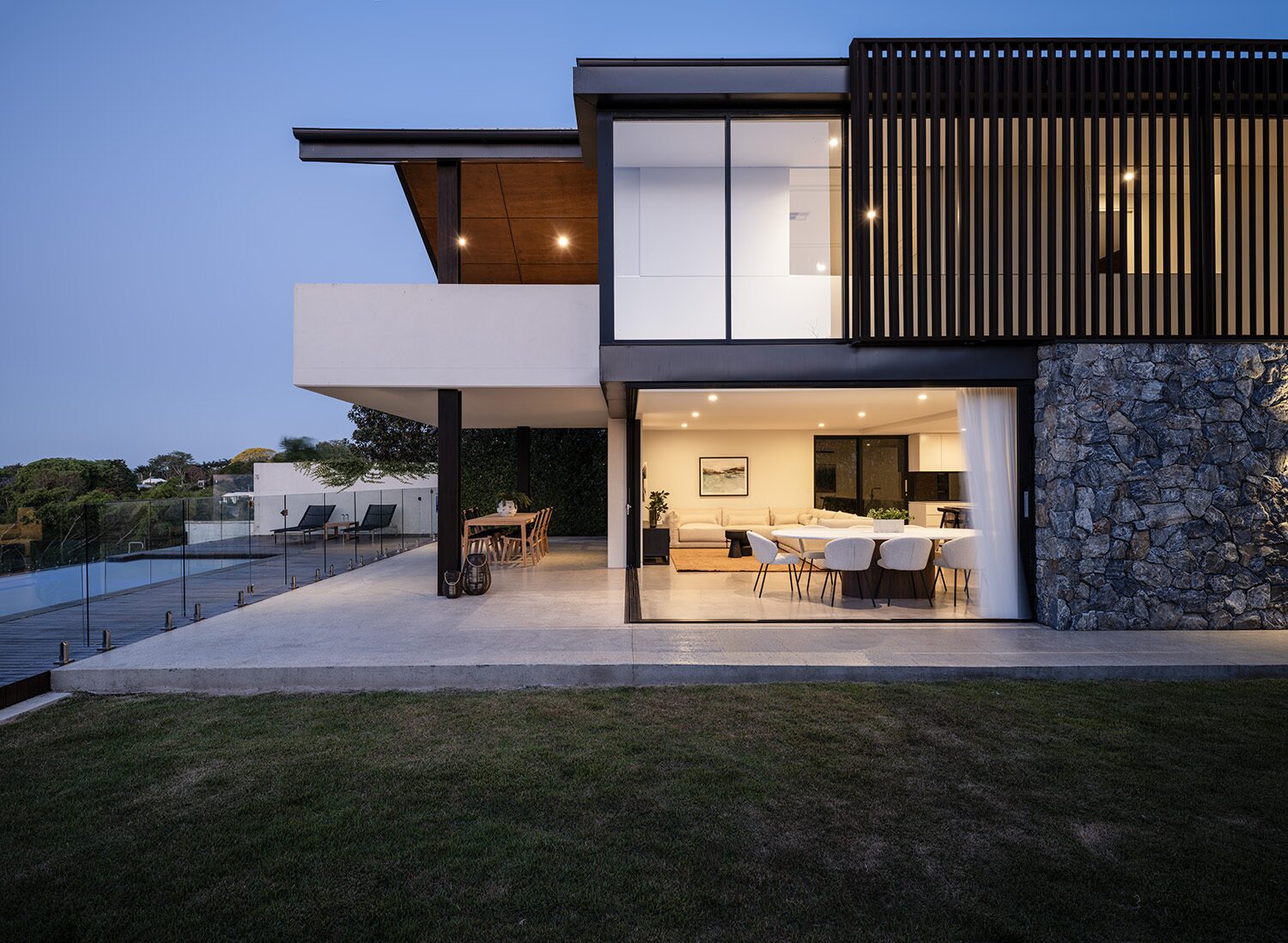Amaroo — dusk exterior
