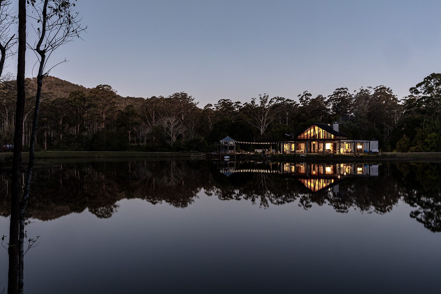 Arrowwood Acres — dusk exterior, hinterland view