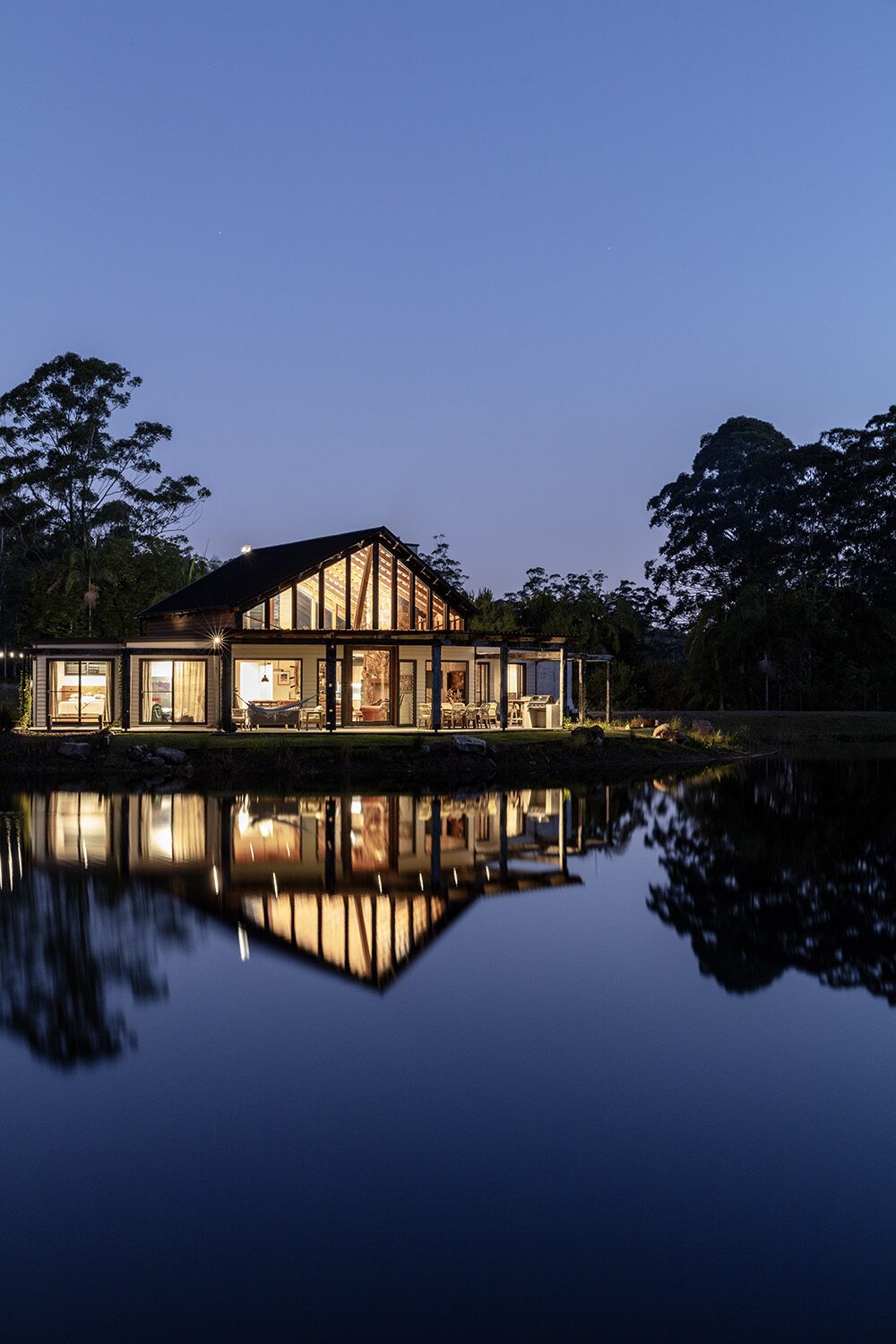 Arrowwood Acres — dusk facade, vertical view