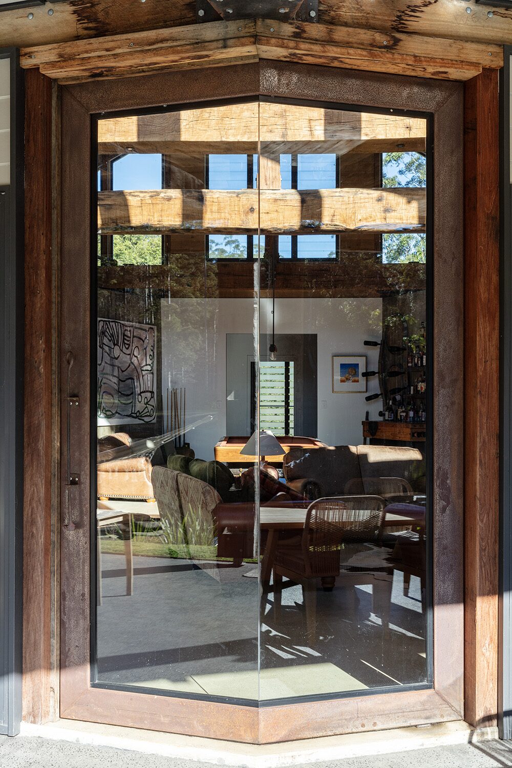 Arrowwood Acres — entrance pivot door detail