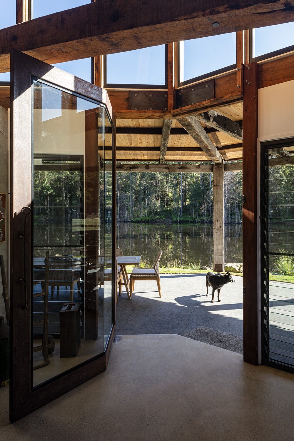 Arrowwood Acres — entry door and courtyard view