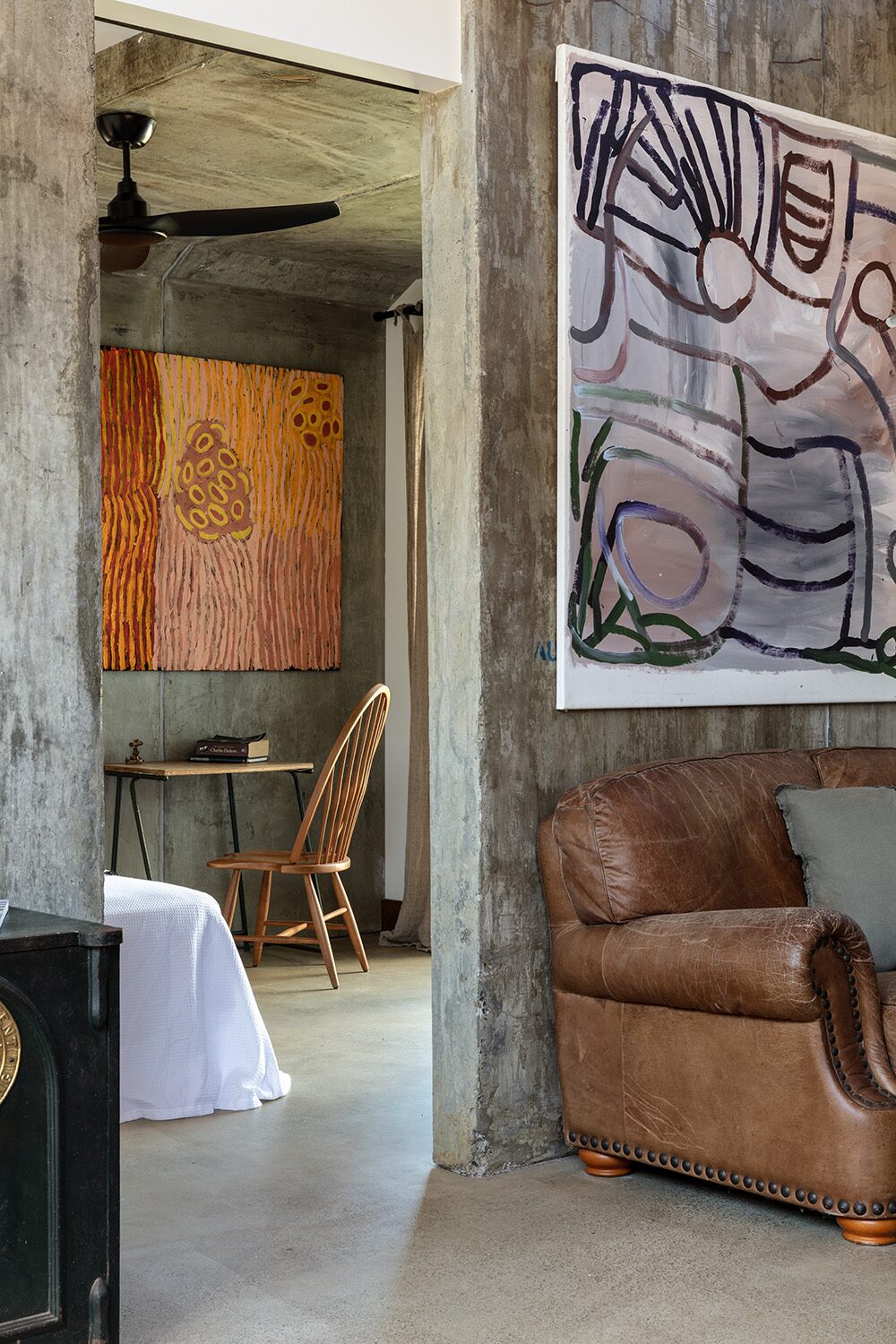Arrowwood Acres — living room, artwork sightline
