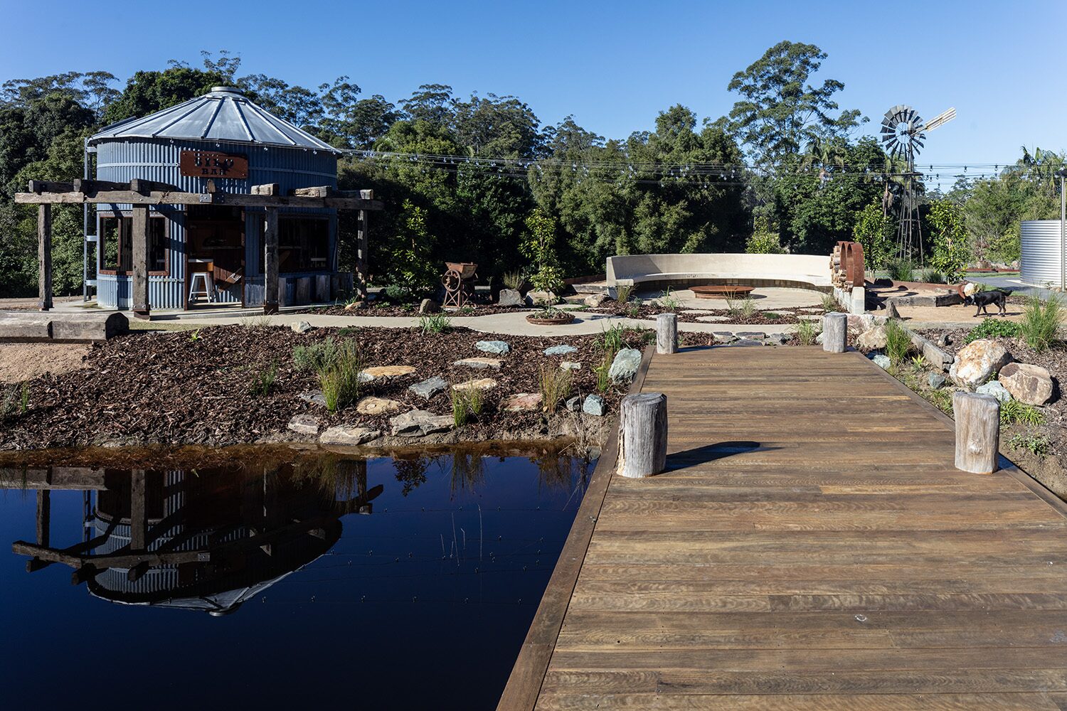 Arrowwood Acres — silo bar and fire pit