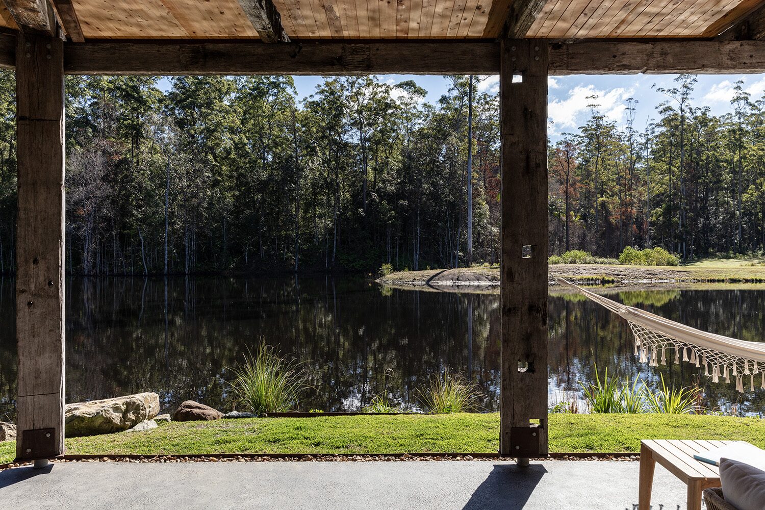 Arrowwood Acres — veranda, forest and dam view