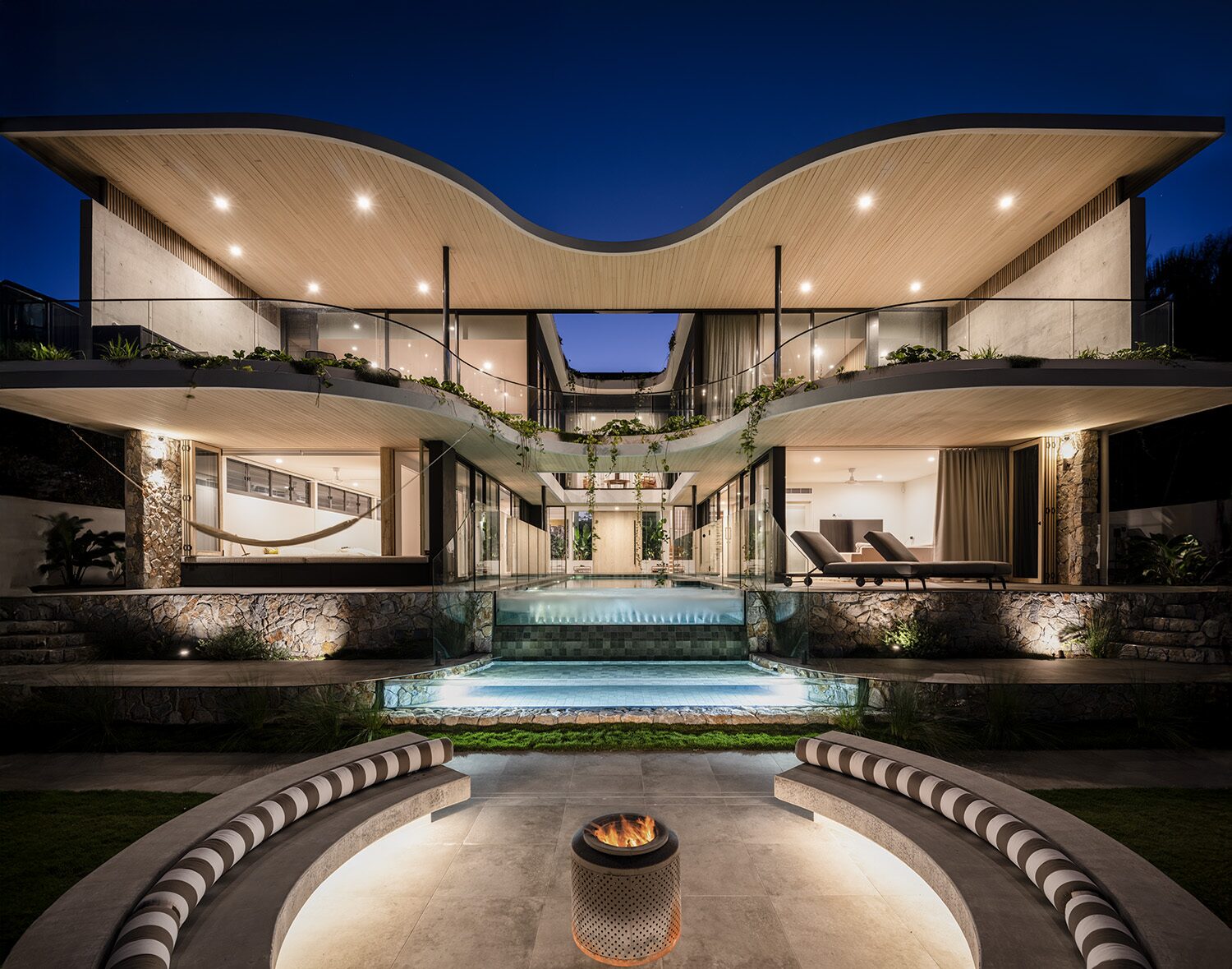 Netherby Rise — dusk, front facade