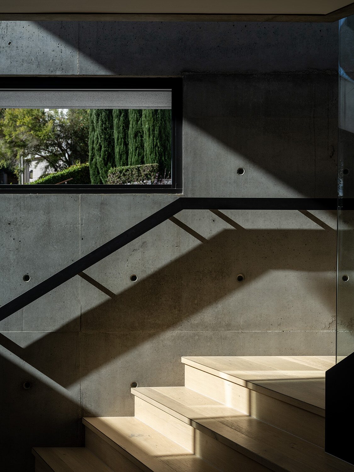 Pacific Heights — concrete stairwell, light and shadow