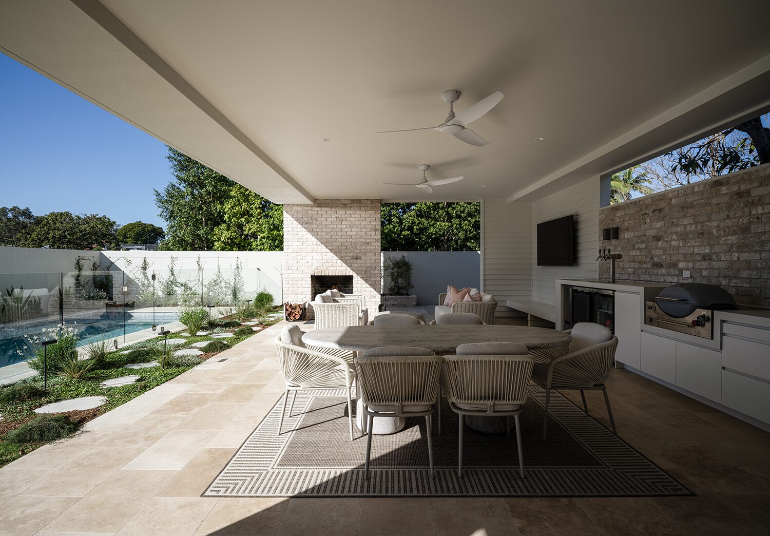 Pelham — alfresco living, pool view