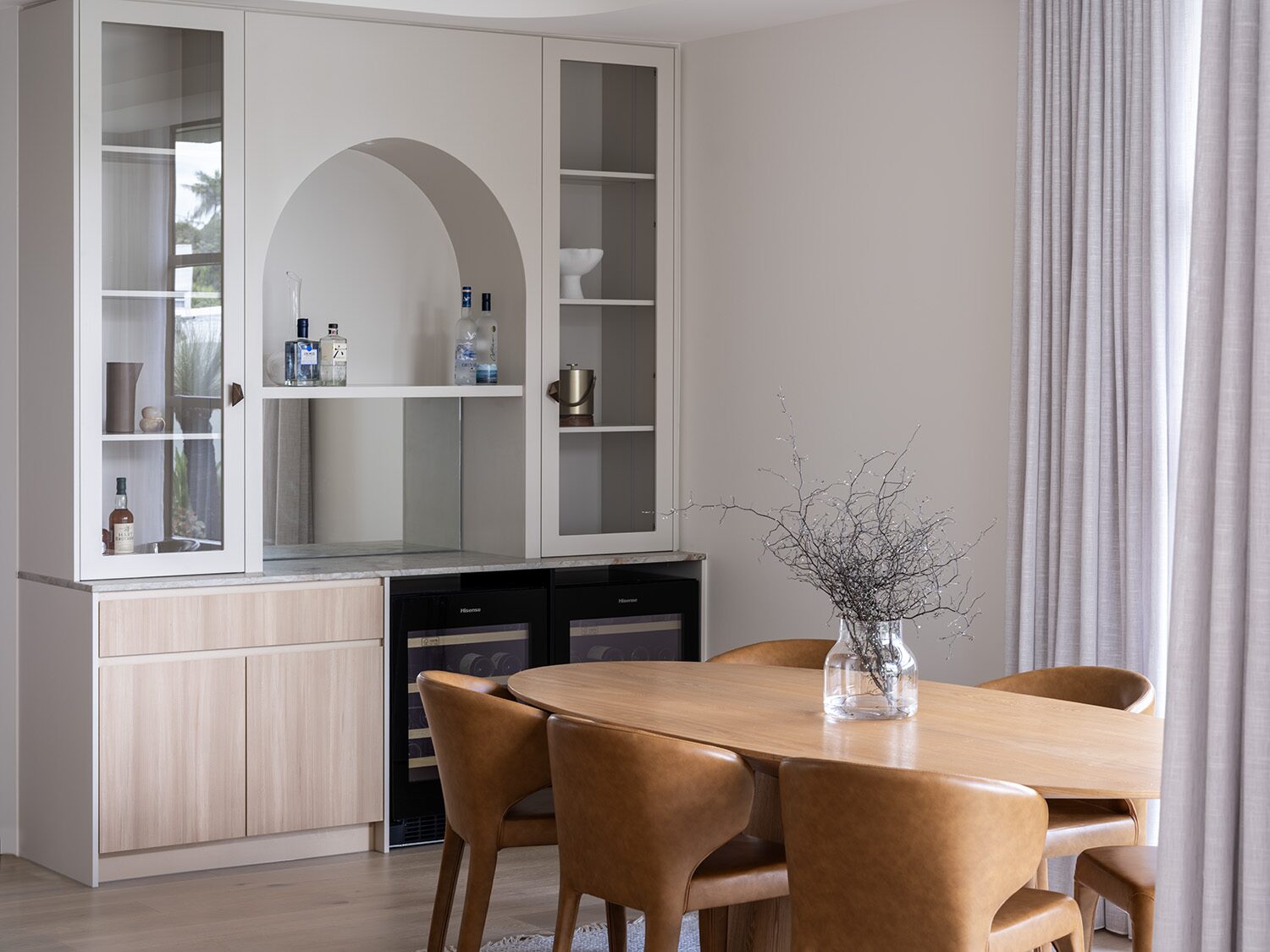 Pelham — dining nook and bar cabinet