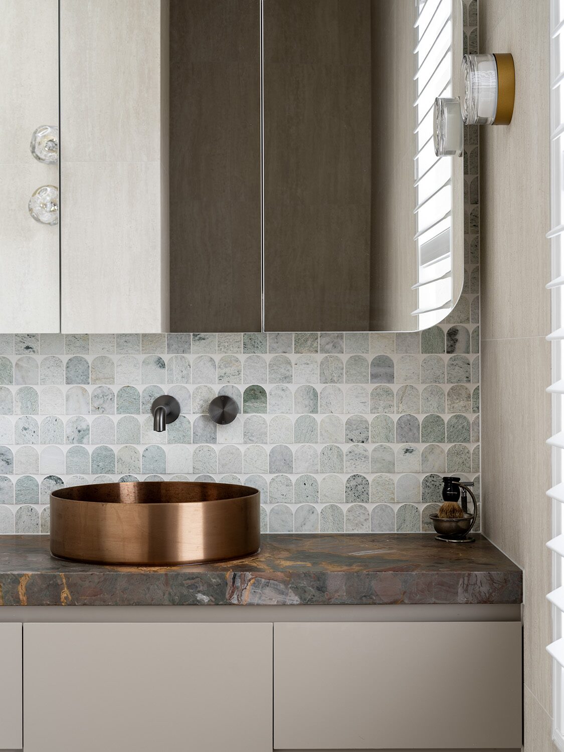 Pelham — ensuite vanity, copper basin
