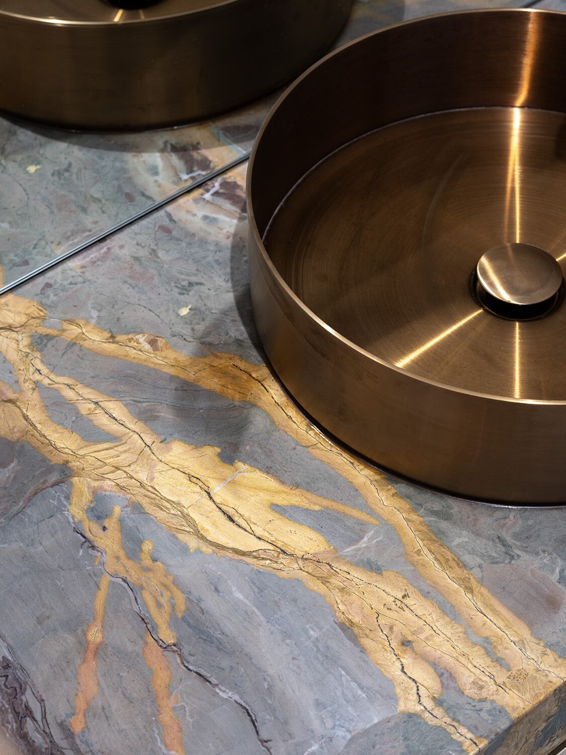 Pelham — stone benchtop and tapware detail