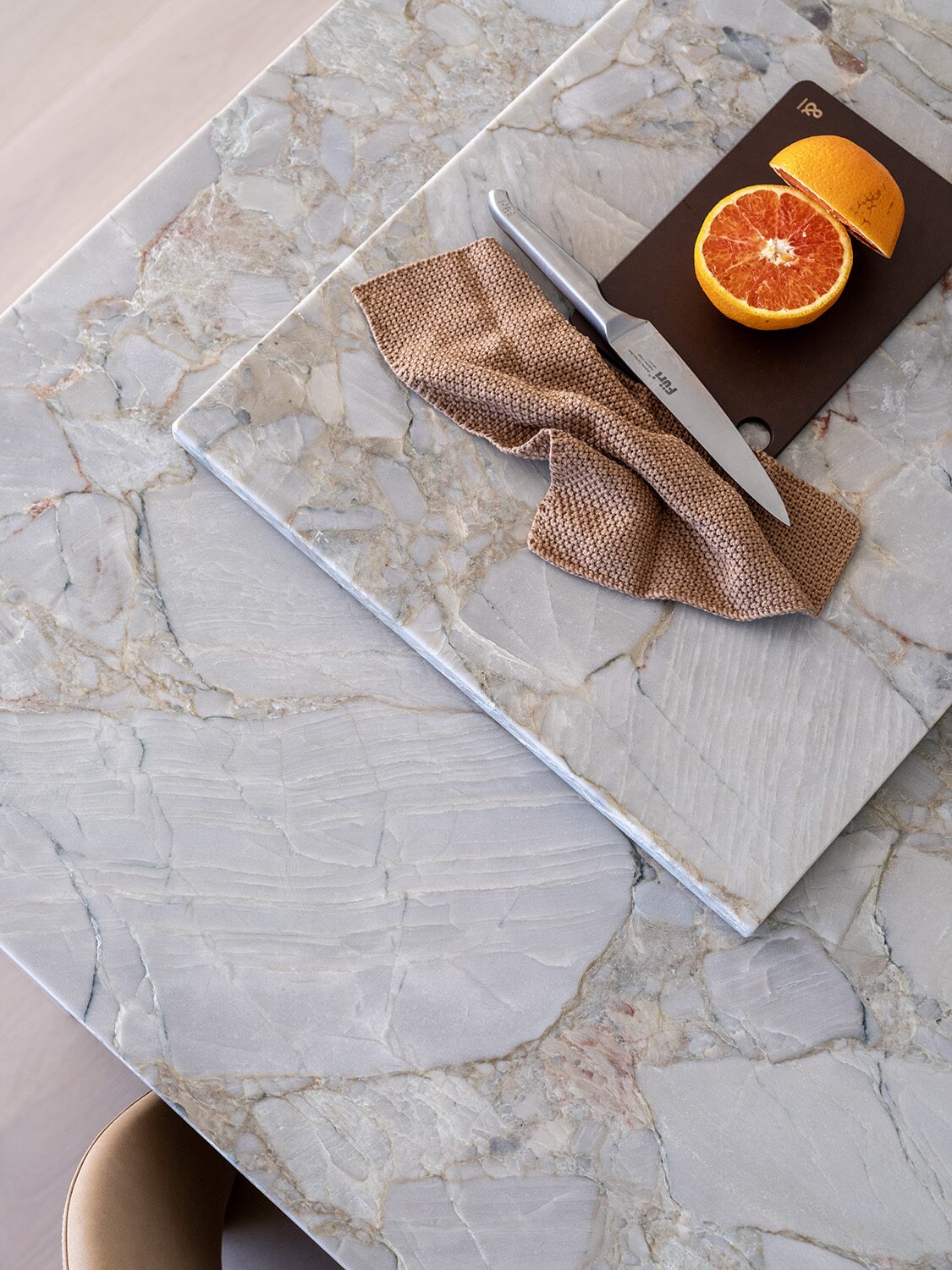 Pelham — stone benchtop, styled detail