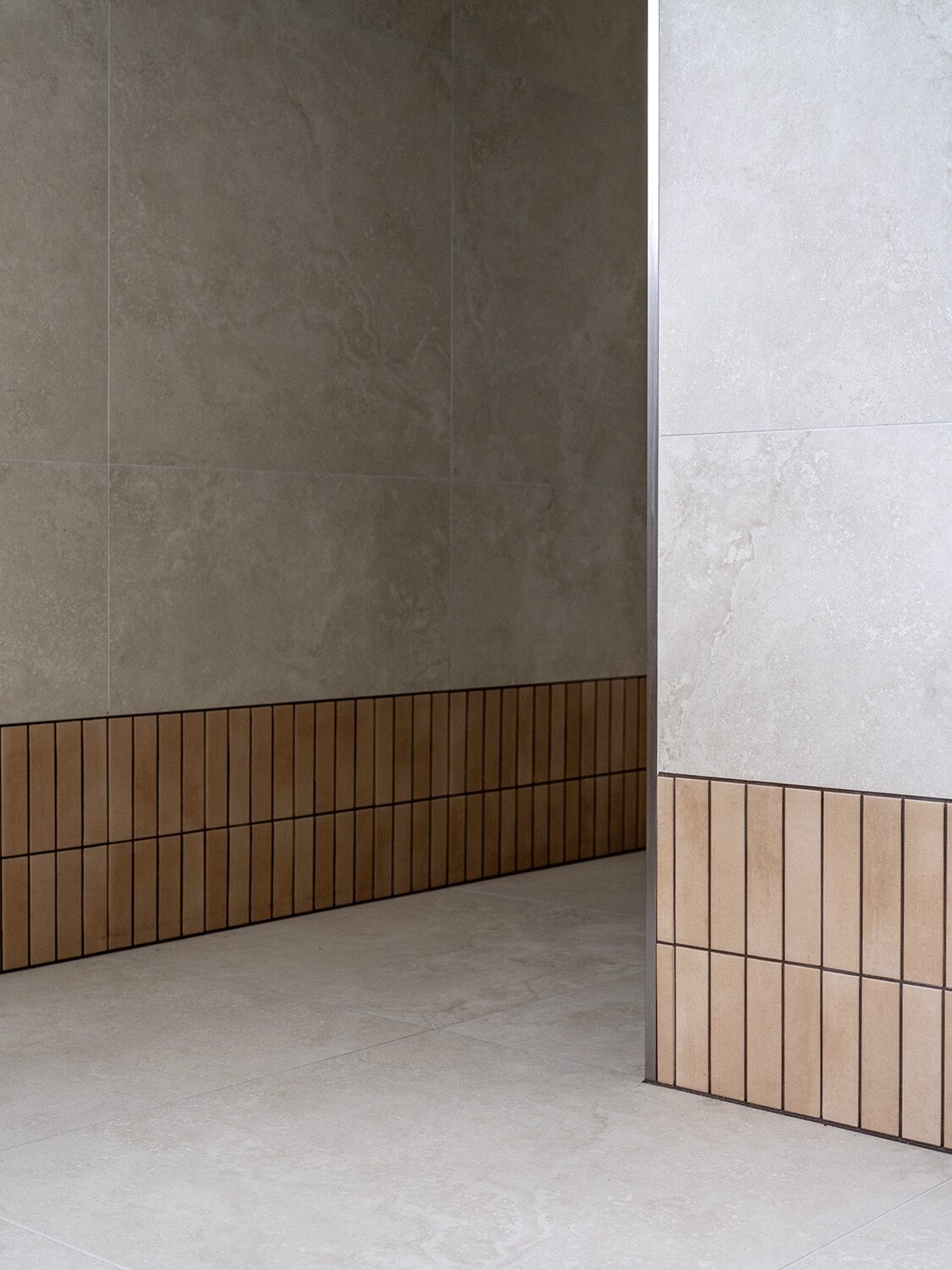 Pelham — tile and timber wall detail