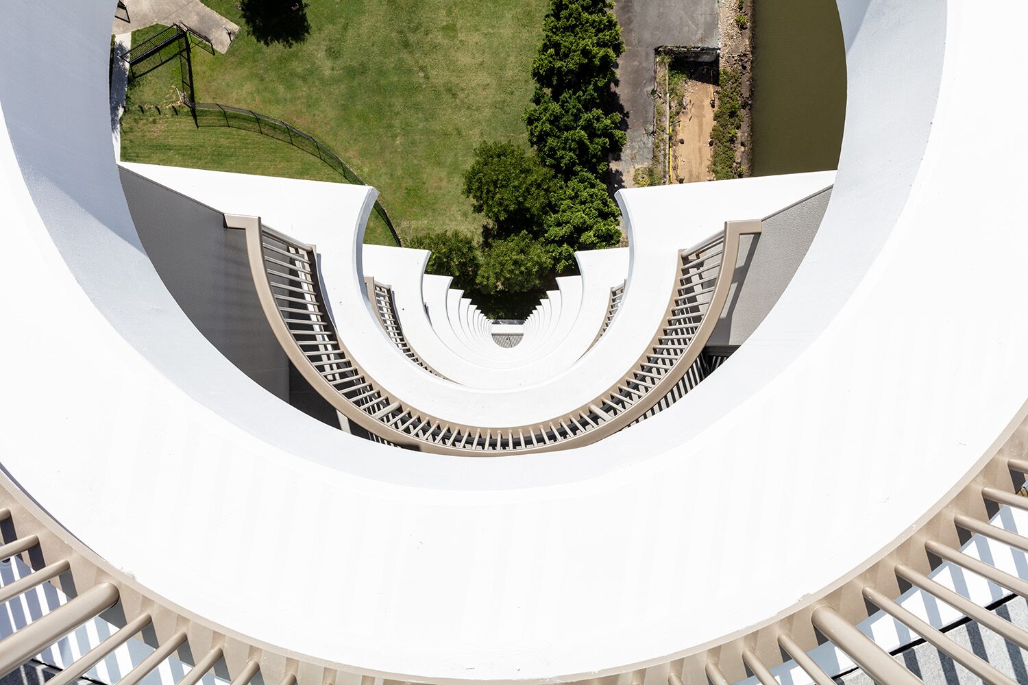 Rivello Residences — balcony stack, aerial view