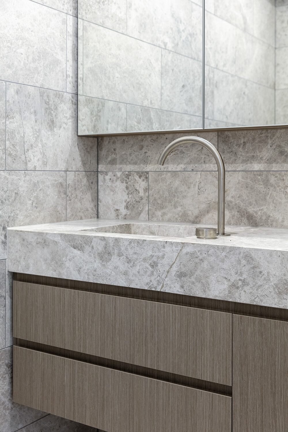 Rivello Residences — bathroom vanity, tapware detail
