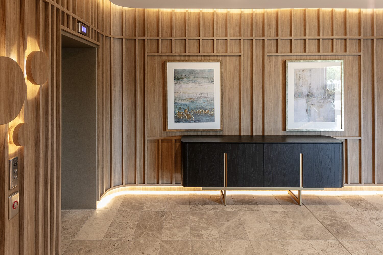 Rivello Residences — lobby, elevator foyer